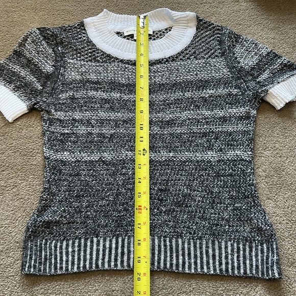 White + Warren Cotton Linen Two Toned T Shirt - Picture 8 of 9